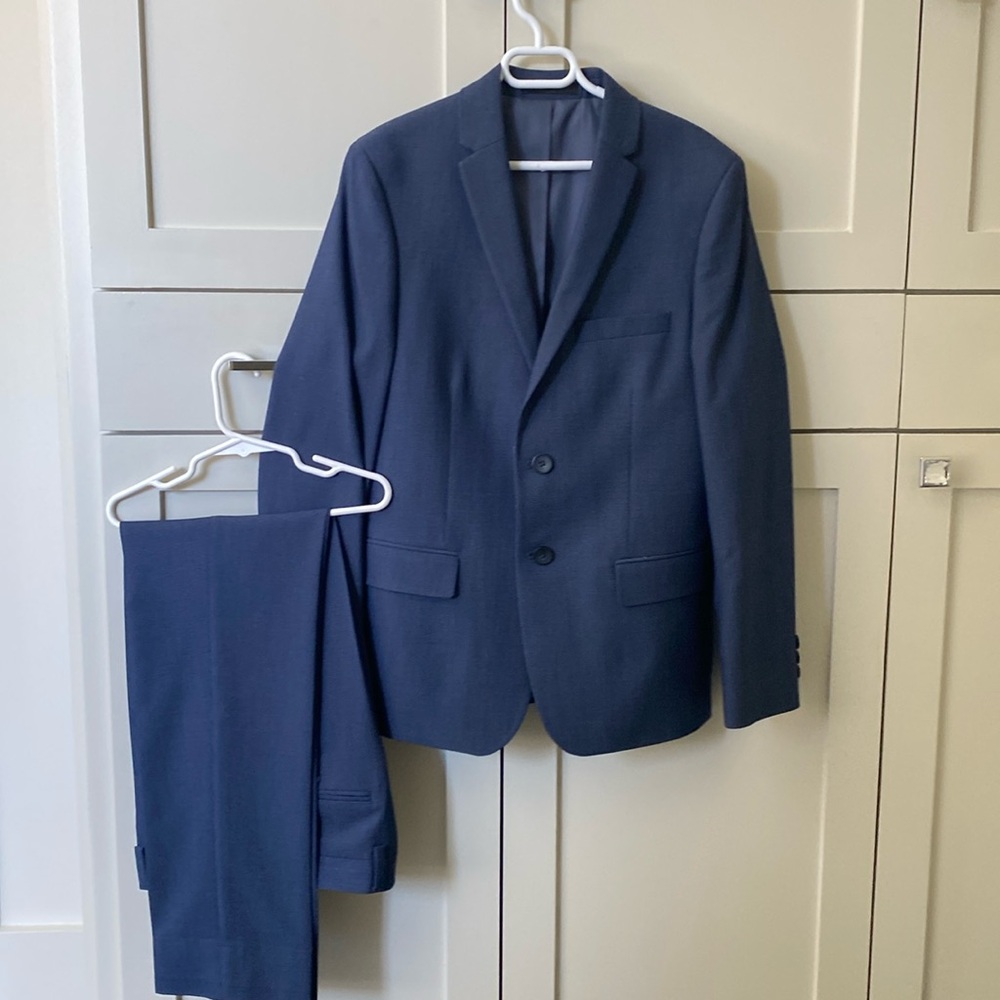 Marc New York Boys Navy Blue Suit Jacket and Pants Matching Set